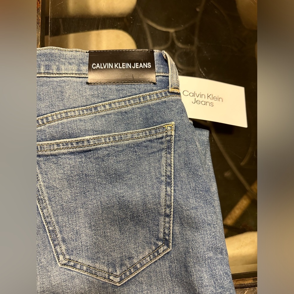 Calvin Klein Blue Straight Leg Jeans Classic Design
